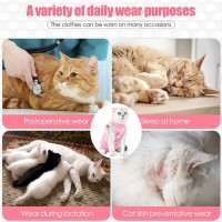 Onesie Recovery Suits  for Cat Pet Wound Care