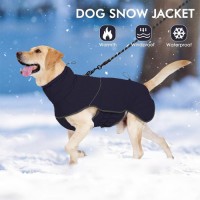 Dog Autumn and Winter Warm Padded Coat with Leash Vest
