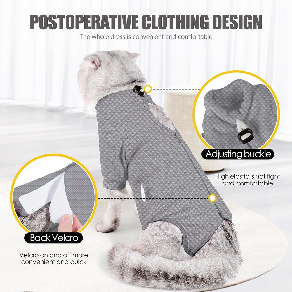 Onesie Recovery Suits  for Cat Pet Wound Care