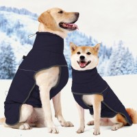 Dog Autumn and Winter Warm Padded Coat with Leash Vest