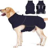 Dog Autumn and Winter Warm Padded Coat with Leash Vest
